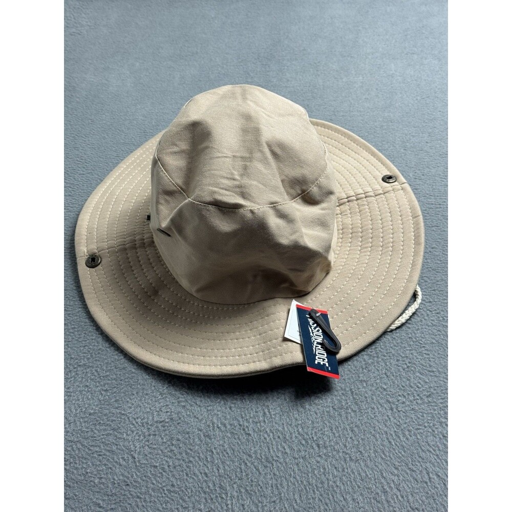 Mission Ridge Mens OS Boonie Hat Khaki Wide Brim Hiking Sun Protection Cap NWT
